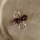 small garnet hoop earrings