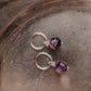 amethyst hoop earrings