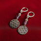   amethyst flower of life handmade earrings