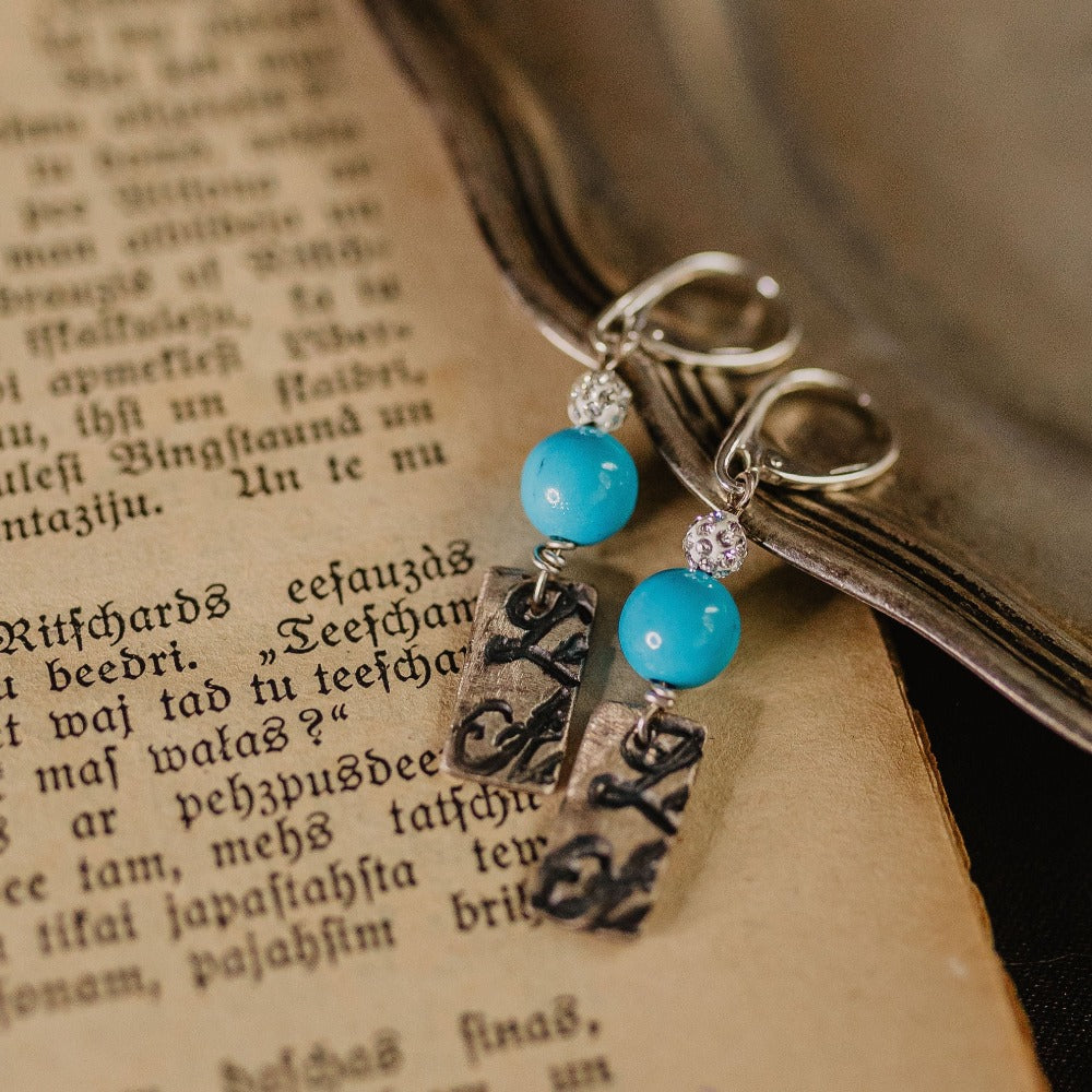  howlite earrings love charms alchemy magic amulet