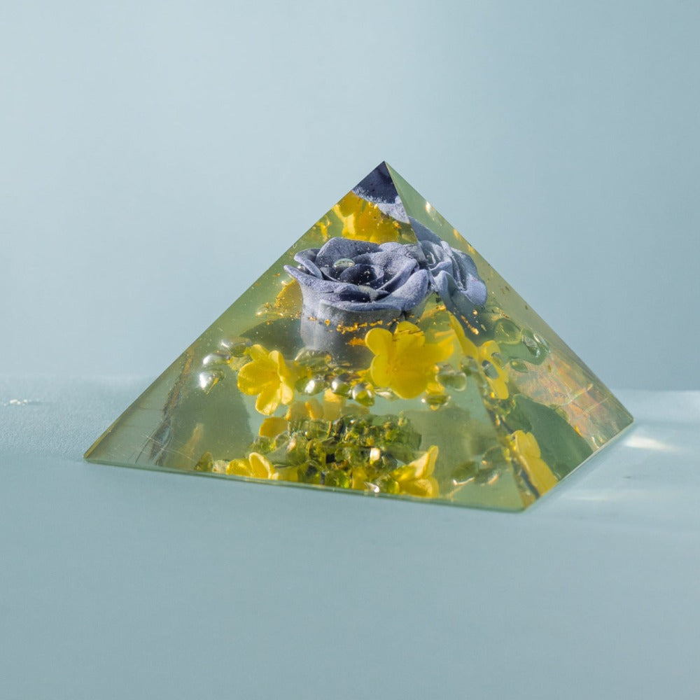  flower orgonite pyramid home protection amulet charms