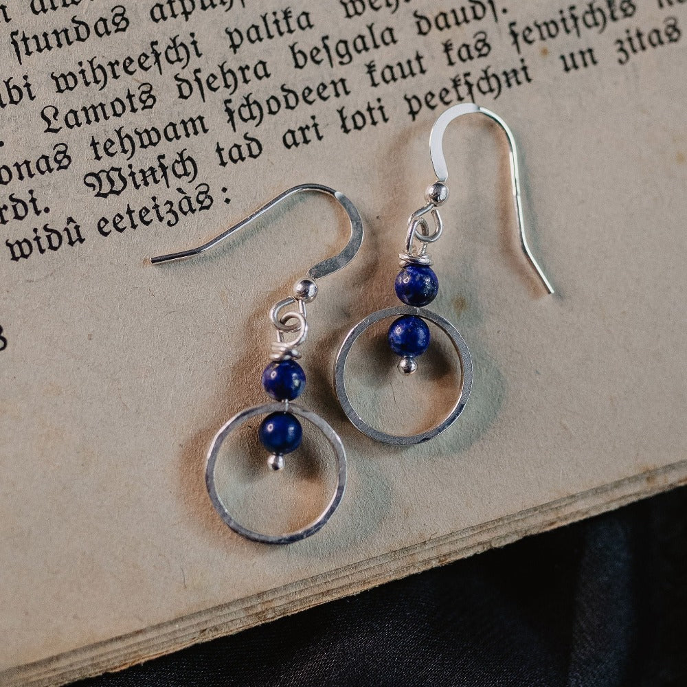 Lapis Lazuli Round Earrings