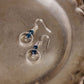   sapphire earrings money amulet pagan charms