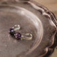 Amethyst and Zirconia Silver Earrings