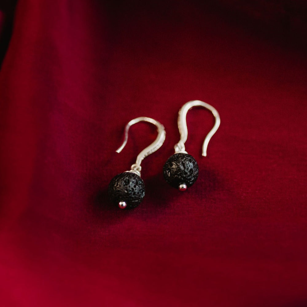 zirconia lava earrings