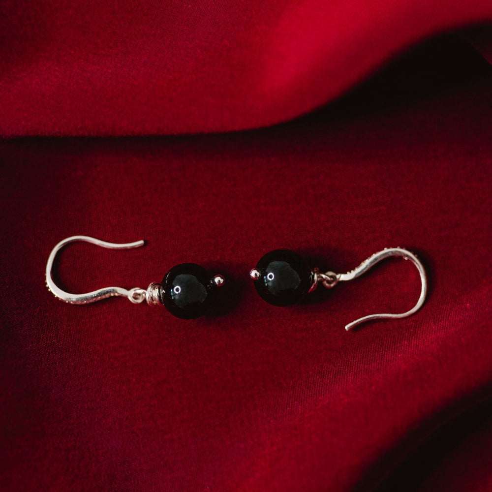 black tourmaline earrings health amulet